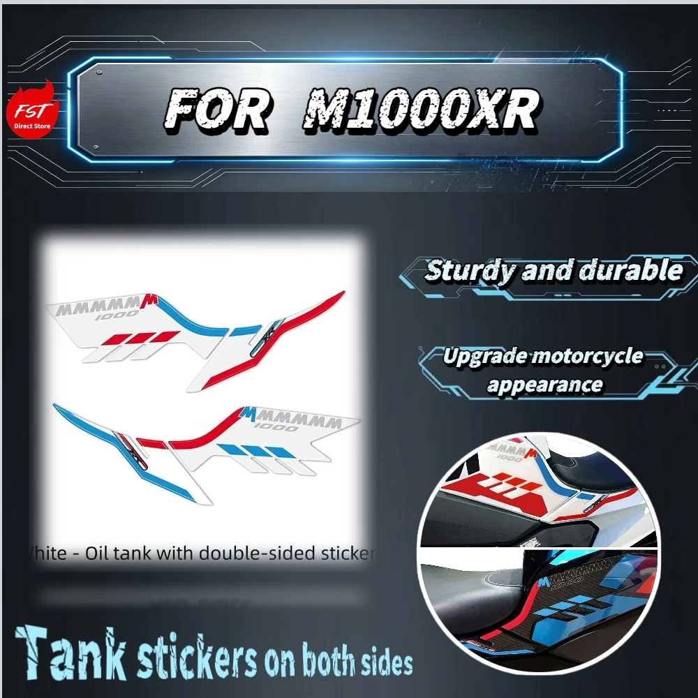 For M1000XR Carbon Texture Epoxy Fuel Tank Side Stickers Dual Side Anti Wear Protective Decals Sport Motorbike Refit Parts
