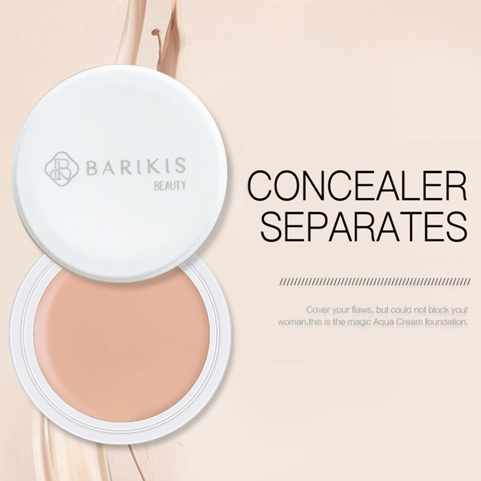 Concealer Foundation Cream Waterproof Long Lasting Deep Complexion Dark Circles Acne Marks Cover Spots Moisturize Face Makeup