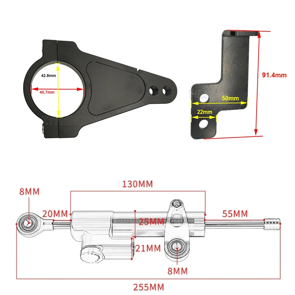 Scooter Steering Damper Electric Scooters Steering Damper Bracket For Inxing V7/Boyueda S5 Spare Parts Stability Safety
