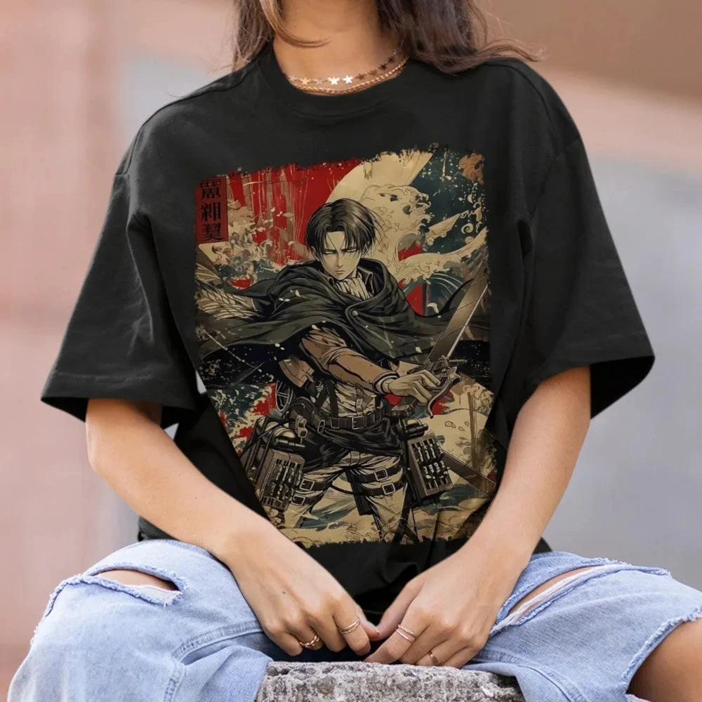 AOT اليابانية الساخنة الدم أنيمي الشخصيات الكلاسيكية الرياضة عارضة قصيرة الأكمام مريحة نصف الأكمام زوجين شعبية #3