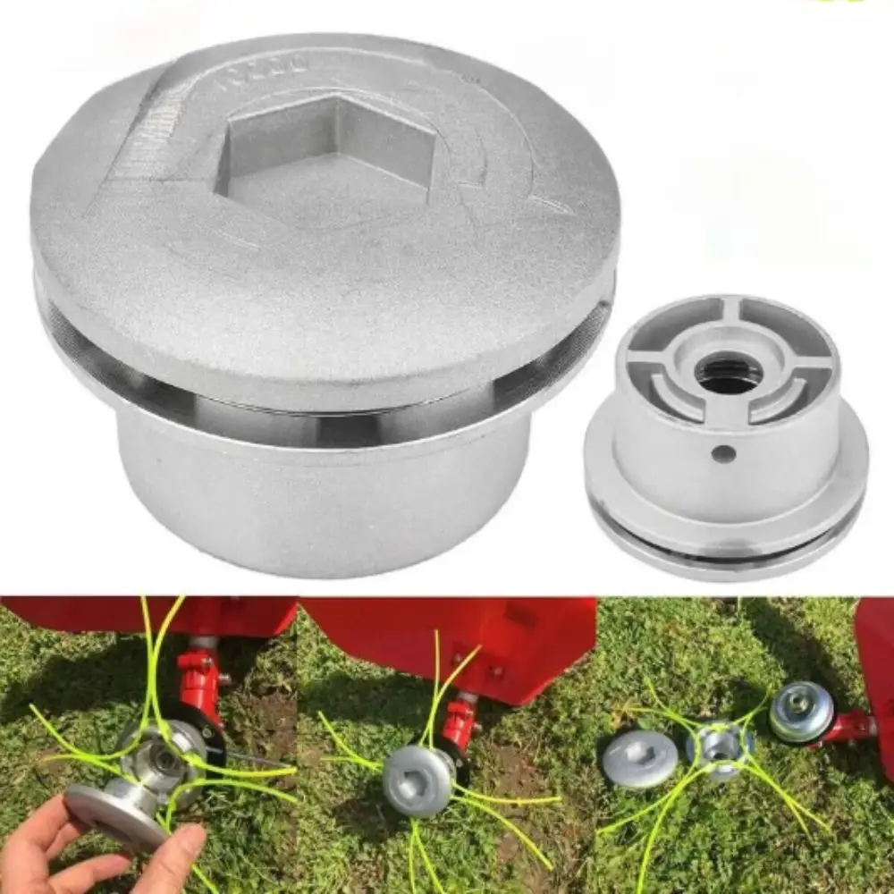 Aluminum Construction Universal Trimmer Head Four Trimmer Lines Lawn Mower Accessories Brush Cutter Head Gardening Weed Machine