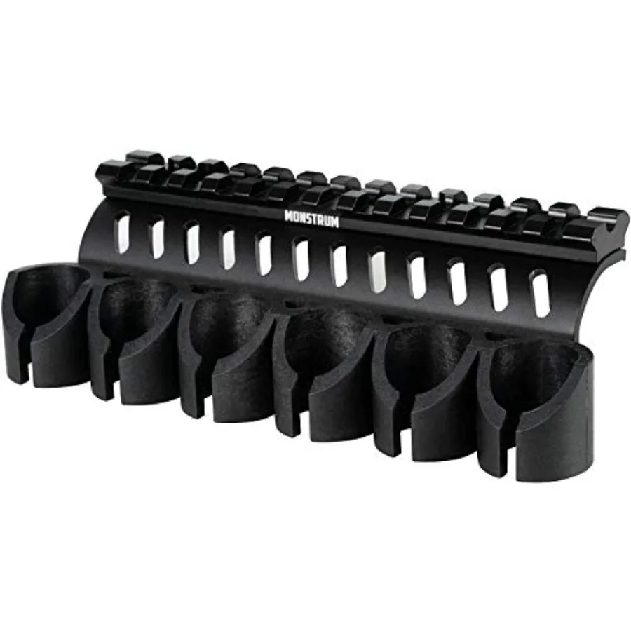 

Side Saddle Shell Holder with Picatinny Rail Mount for Mossberg 500/590/Shockwave Series Shotguns