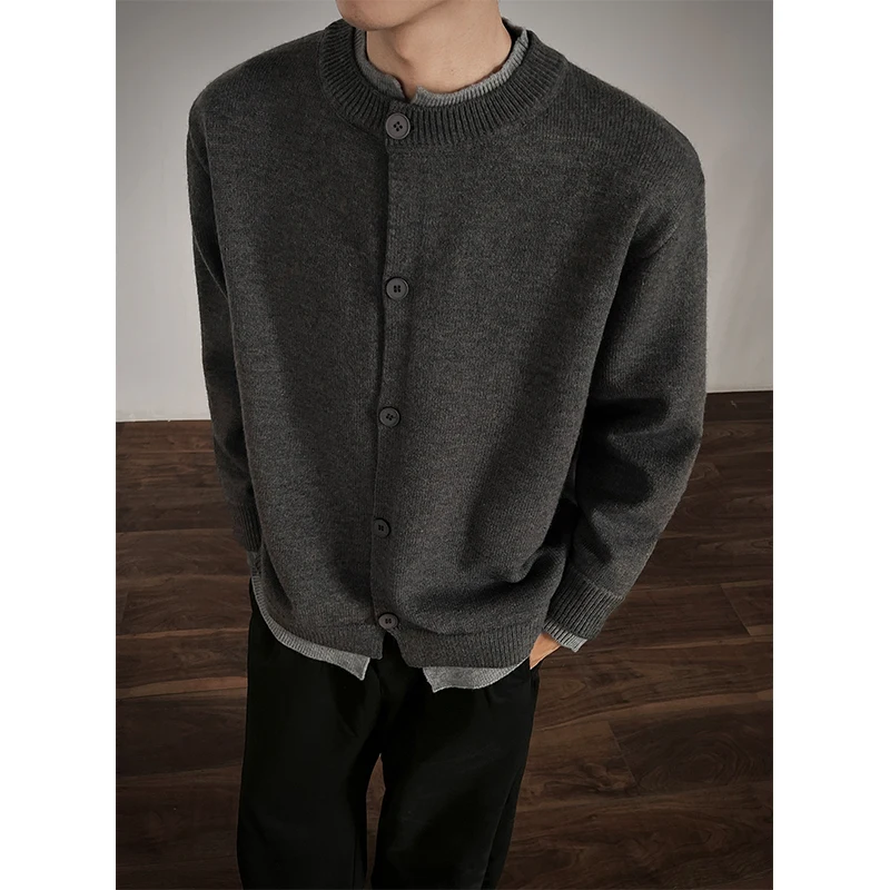 الشتاء سترة سترة الرجال الدافئة عادية محبوك سترة سترة الرجال الكورية فضفاضة طويلة الأكمام سترة رجالي البلوز الملابس