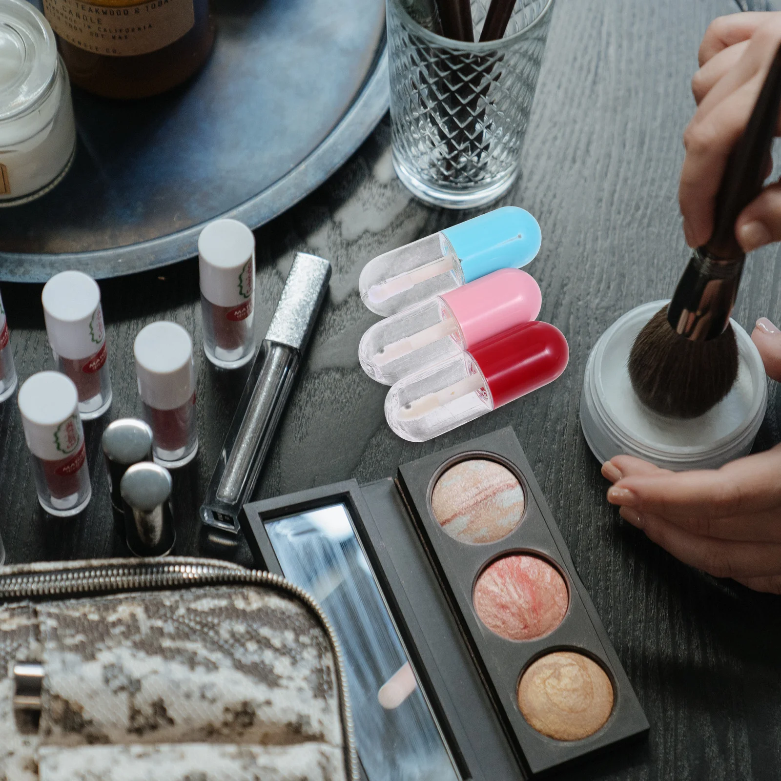 

9Pcs Lip Gloss Tube Clear Refillable Portable Travel Container Empty Lip Balm Bottle Subpackaging DIY Storage Tubes