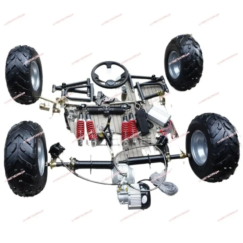 Electric Quadricycle Kart Accessories Front Suspension Steering Steering Gear Box Differential Shaft Drive Rear Axle Motor