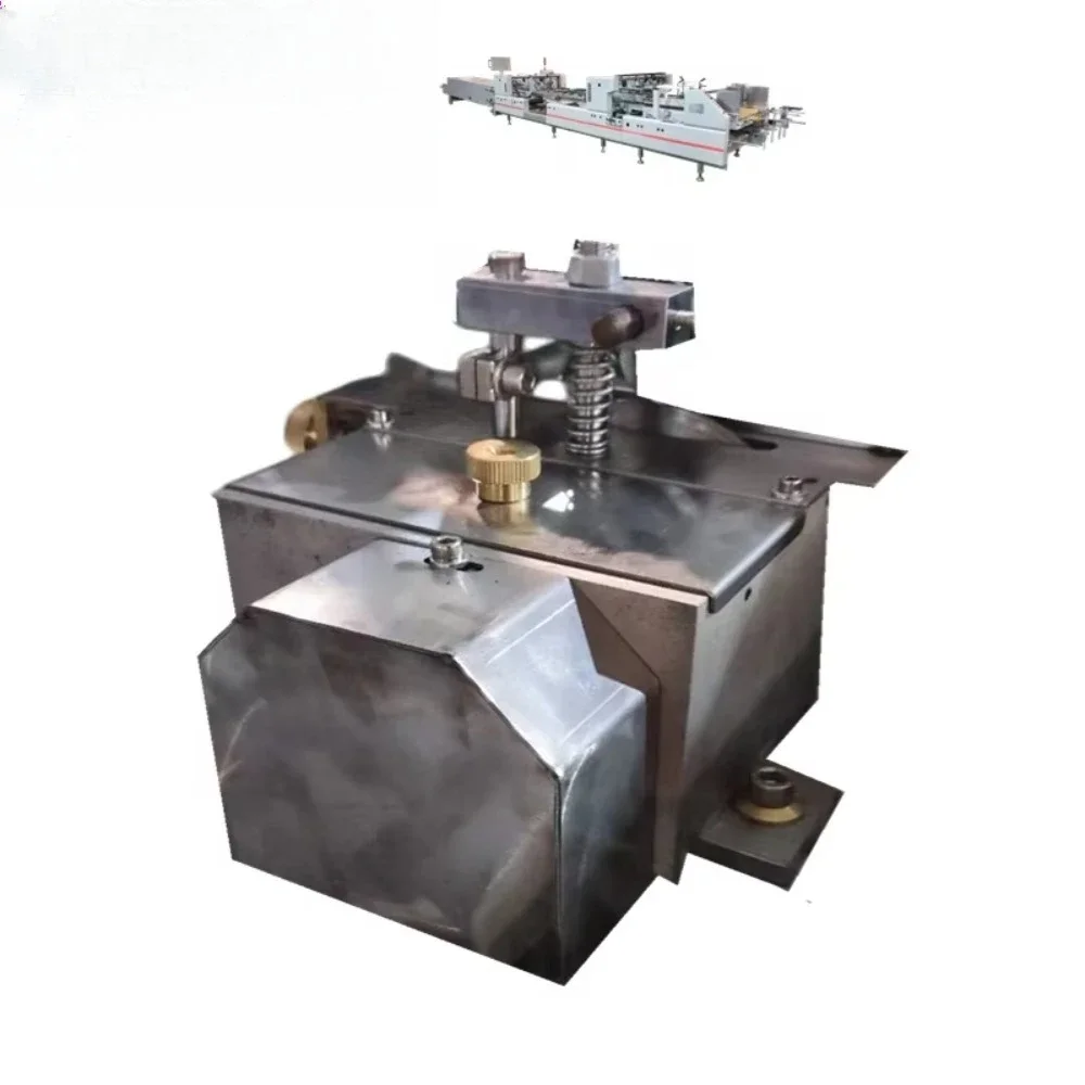 Automatic box folding gluing machine accessory box pasting glue kettle box folder gluing machine folding belt