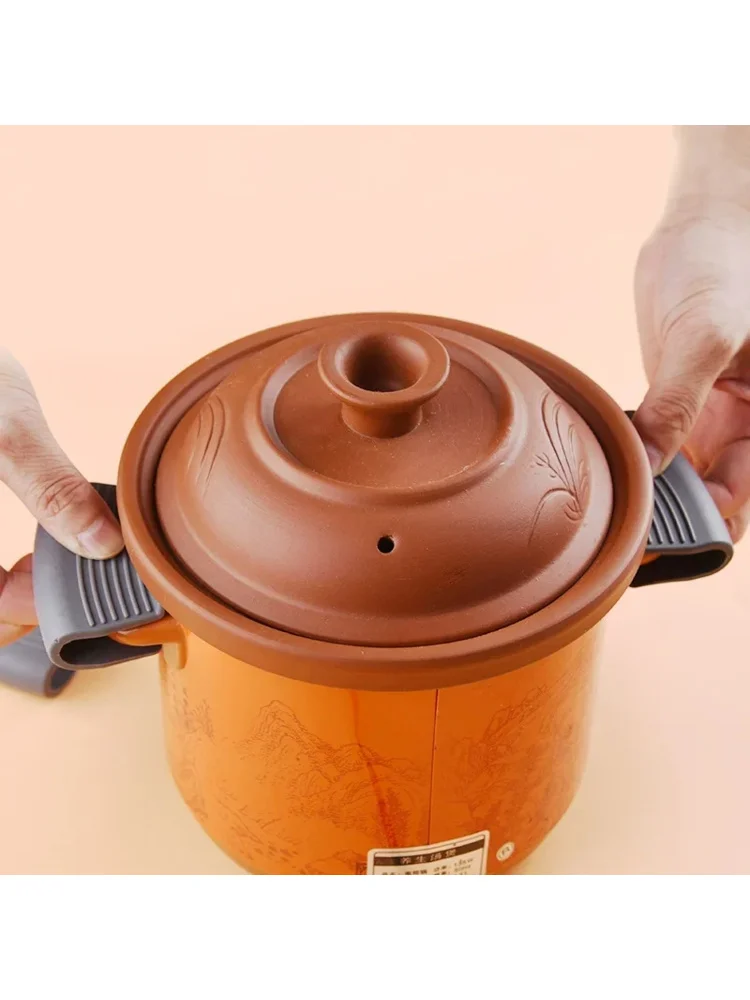 Poignée de Pot antidérapante, coussinets de poignée en Silicone, gris et blanc cassé, matériau respectueux de l'environnement, isolation thermique