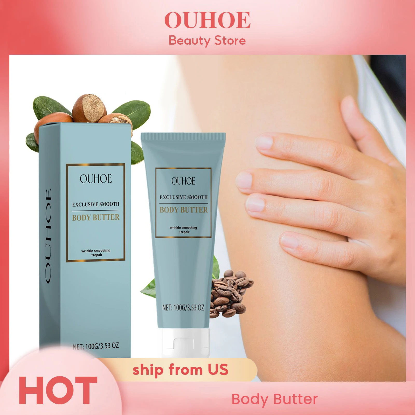 Exclusive Smooth Body Butter Anti Wrinkle Cream Repair Sagging Skin Hydrate Moisturizes and Delicate Pores Shining Care Cream