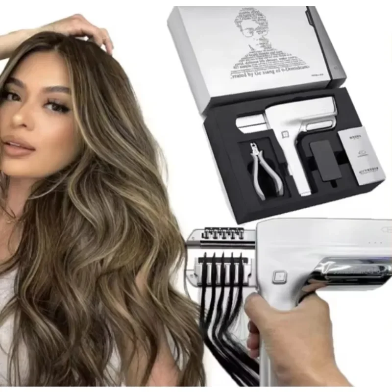 SPECIAL DISCOUNTS 6D 3rd Gen Electronic Smart Hair Extension Machine Seamless Invisible Quick Hair Extension Tools