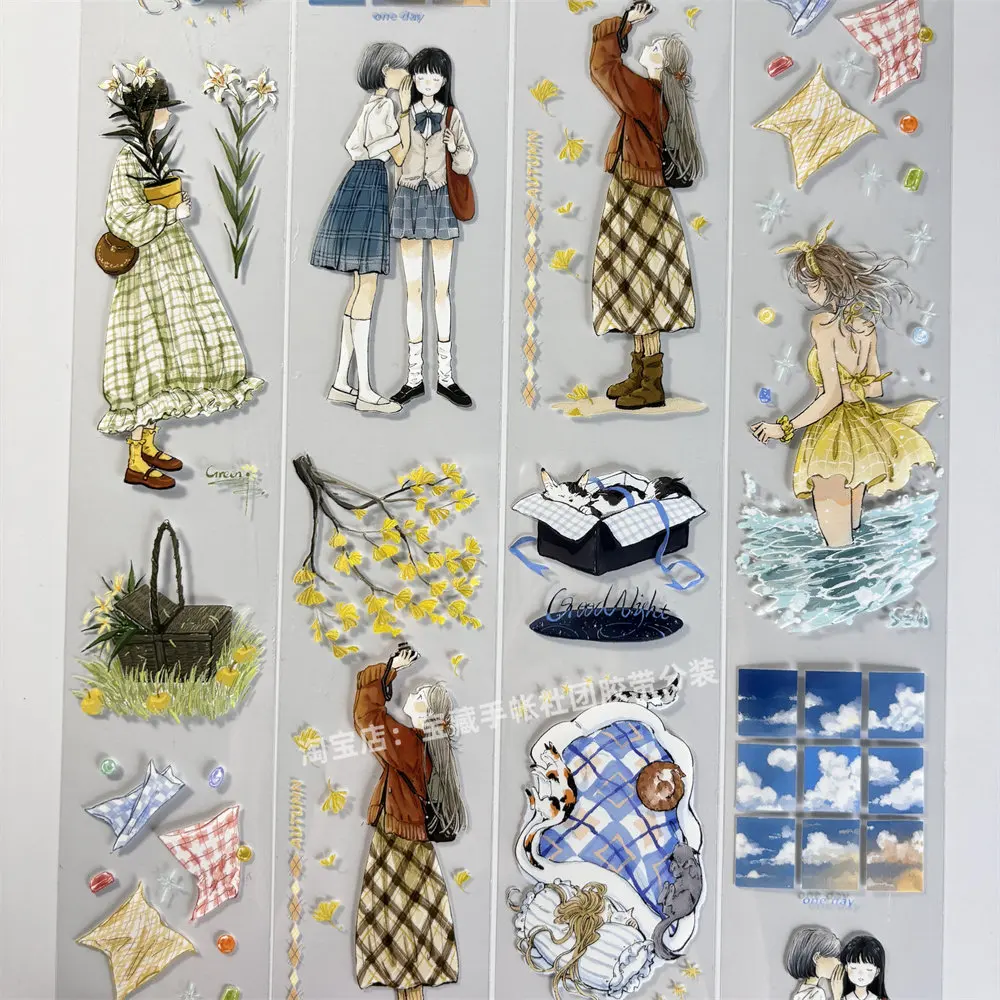 

Декоративная клейкая лента Pet Washi Tape A515 Pure Plaid MOODTAPE Girl Antique Journal Phone Case Sticker