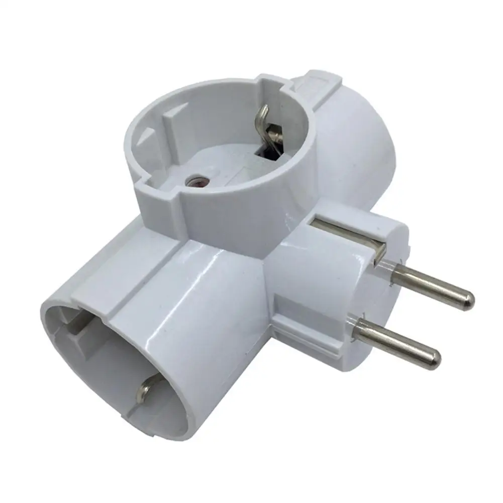 European Type Conversion Plug 1 TO 3 Way EU Standard Power Adapter Socket 16A Travel Plugs AC 250V