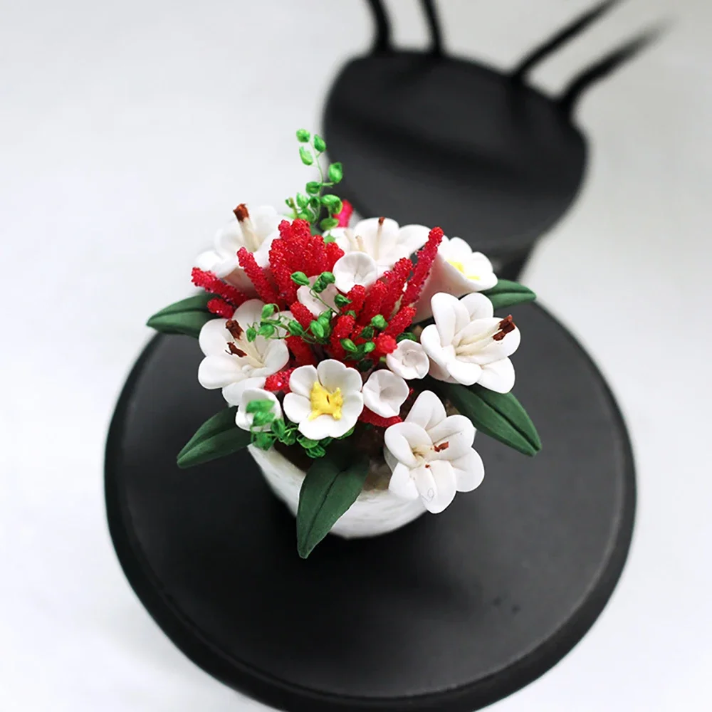 1 Stuks 1/12 Poppenhuis Accessoires Miniatuur Bloemstuk Mini Potplant Model Speelgoed Voor Poppenhuis Decoratie OB11 Bjd