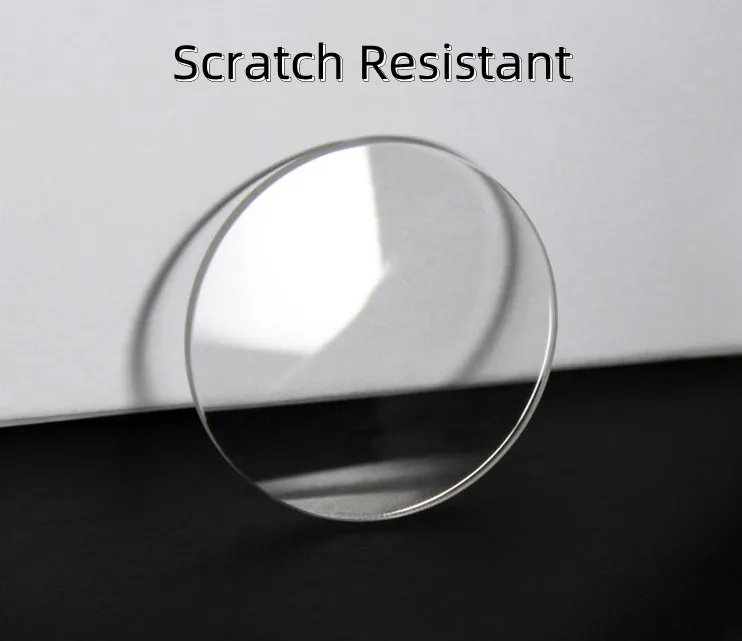 2.5mm Thickness Both Sides Flat Sapphire Watch Crystal Transparent Round Glass 33mm-42mm Diameter YZC2381