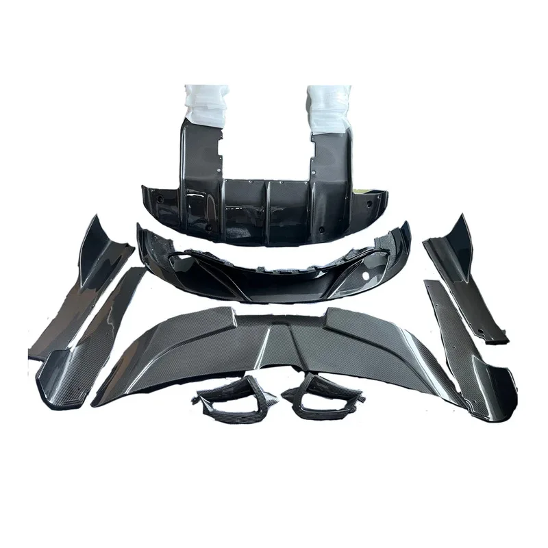Style Carbon Fiber Rear Diffuser Side Skirts Front Lip Spoiler Wing  Car Parts  720s