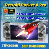 Retroid Pocket 4 Pro Retroid Pocket 2S Android 13 Handheld Game Console 4.7Inch Touch Screen 8G+128GB Bluetooth 5.2 5000mAh Gift