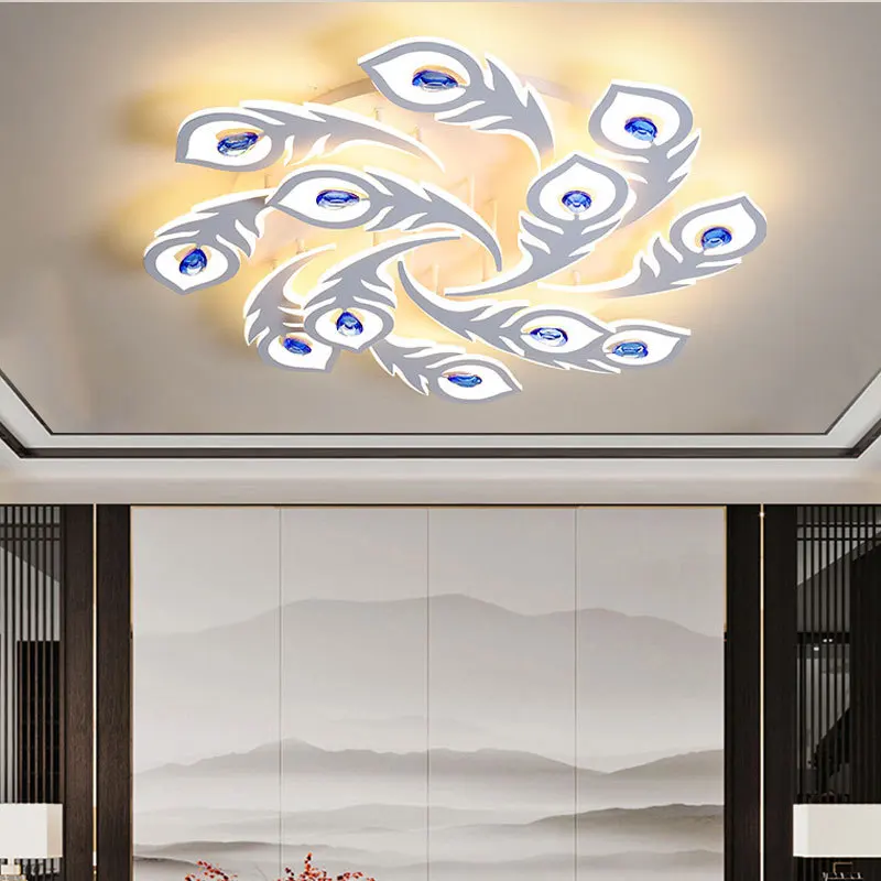 

2026 for Simple Modern Atmosphere Living Room Bedroom Acrylic LED Phoenix Tail Ceiling Light Creative Smart Lighting for Home