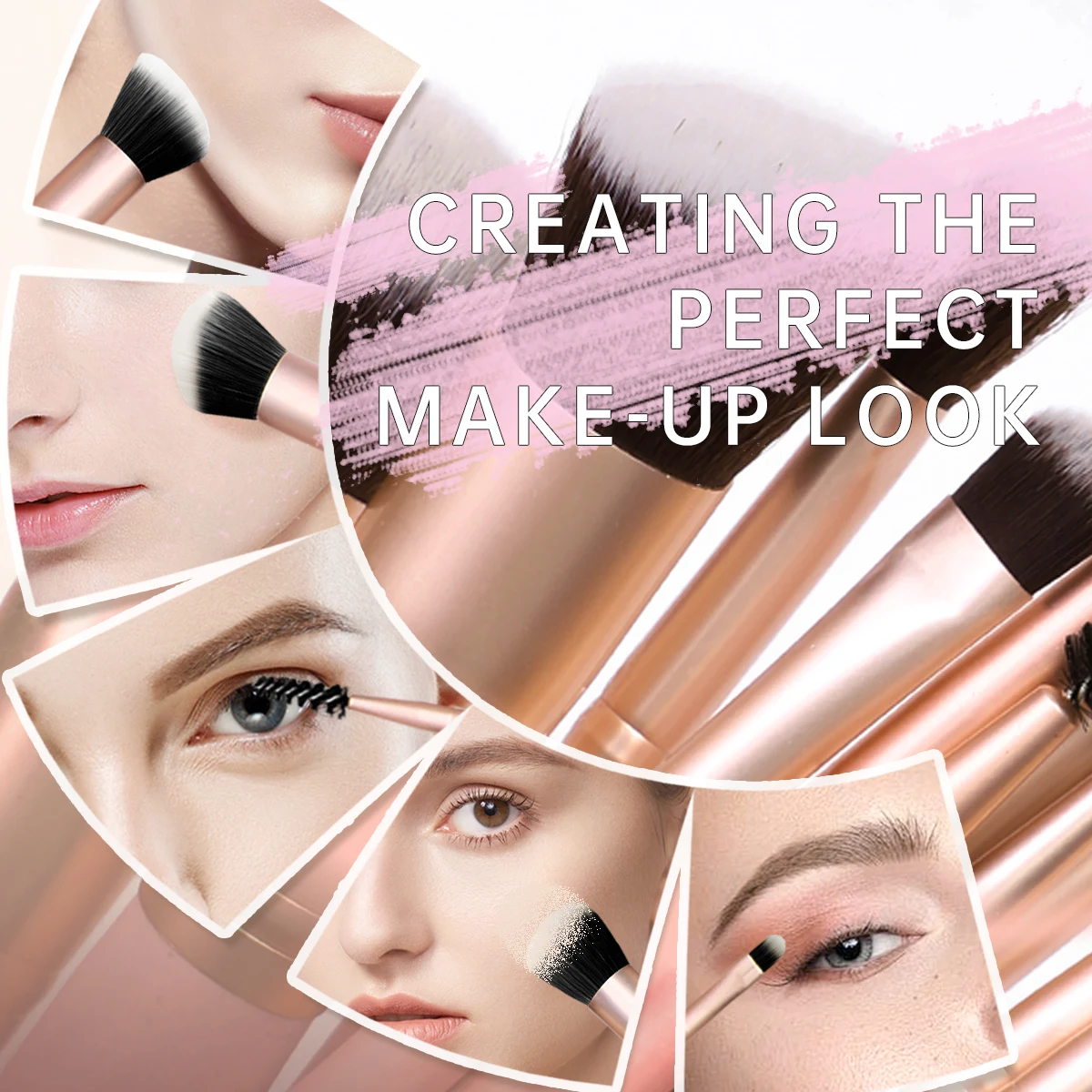 17-teiliges professionelles Make-up-Pinsel-Set für Damen, Make-up-Pinsel, Aufbewahrungstasche, Waschpinsel und andere Weihnachts- und Thanksgiving-Geschenke