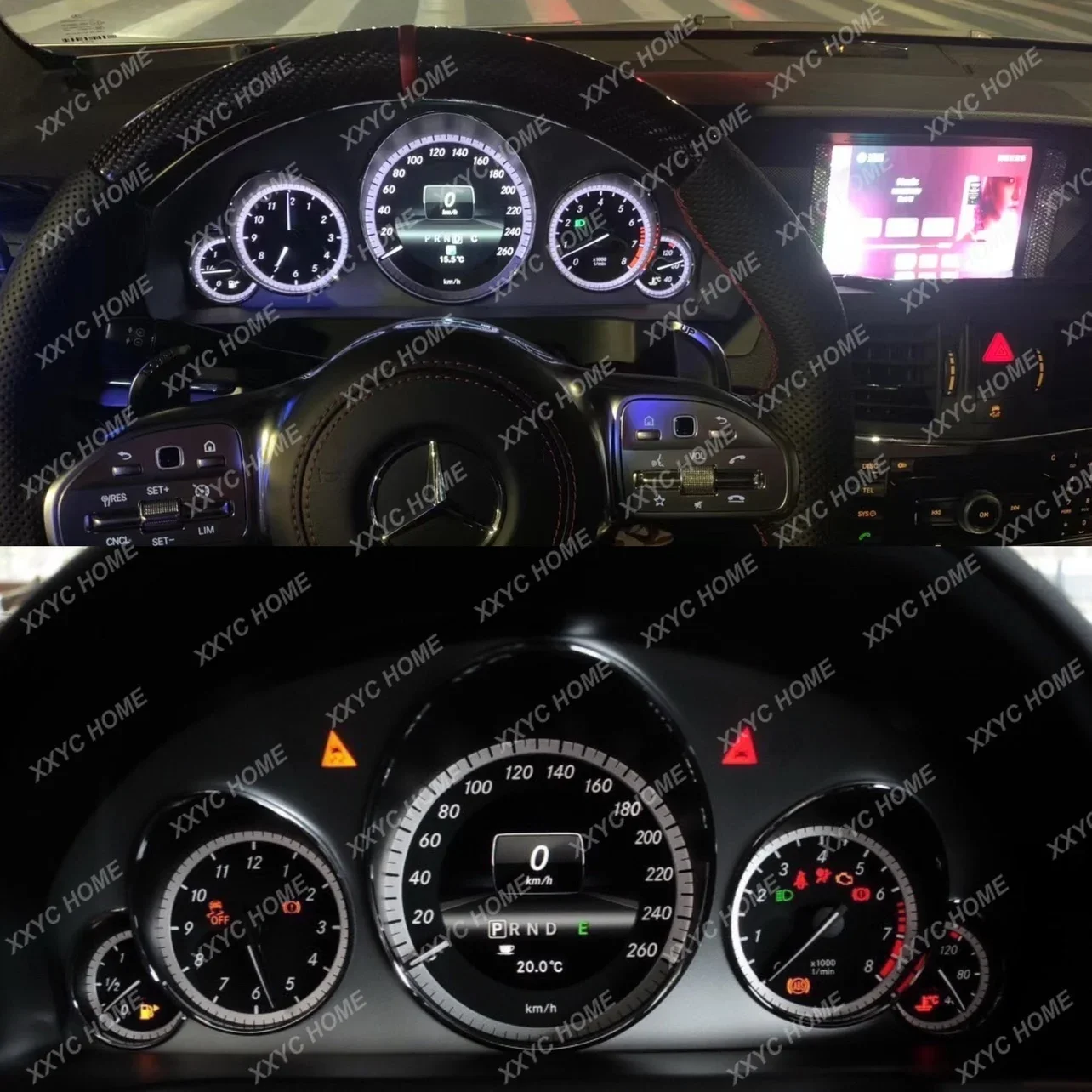 Upgraded Color Screen Instrument E200e260c180c63 Barrel Mileage AMG Black and White Glk5 Meter LCD