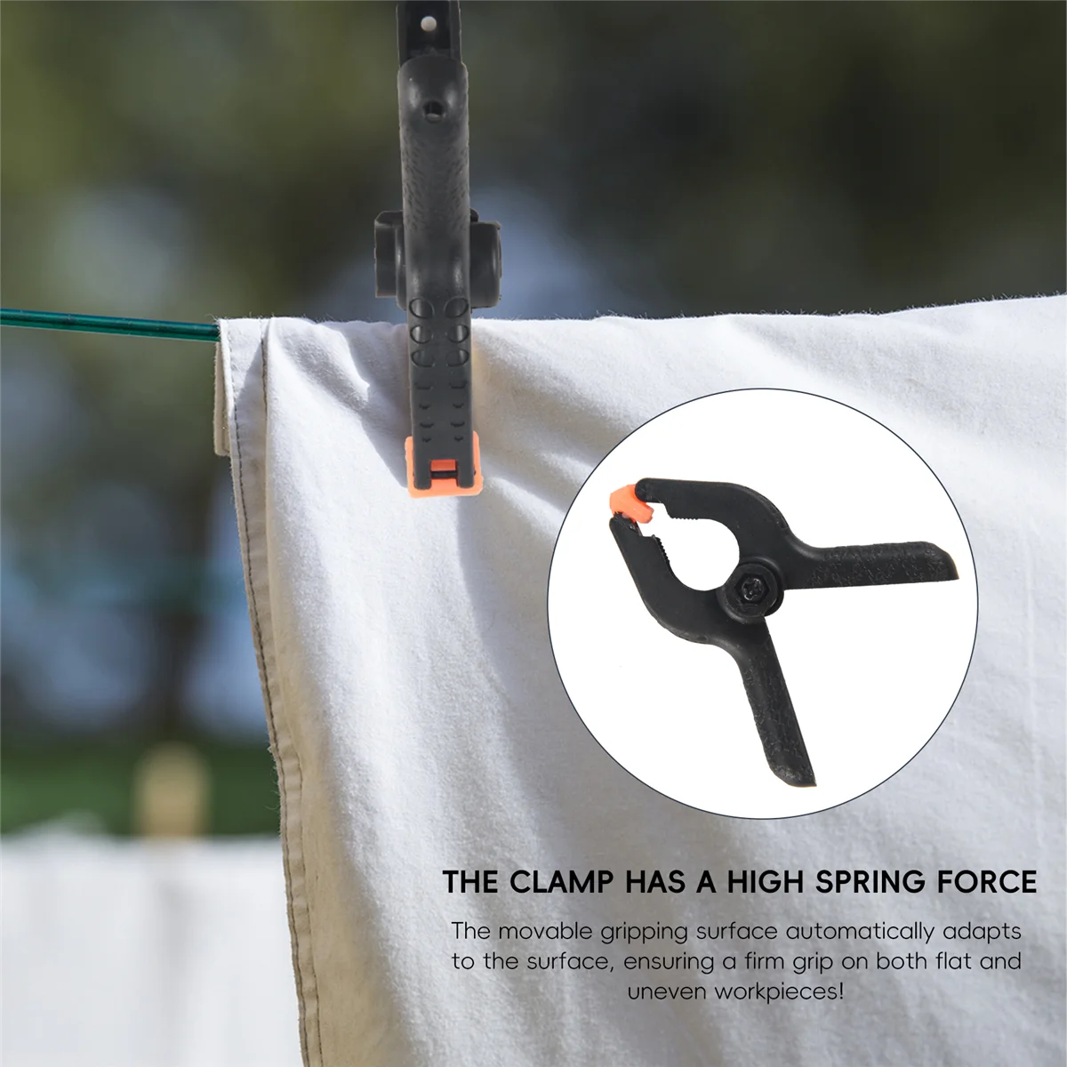 24X Spring Clamps, Plastic Glue Clamps for Universal Use in the Home, Workshop, Photography or Model Making
