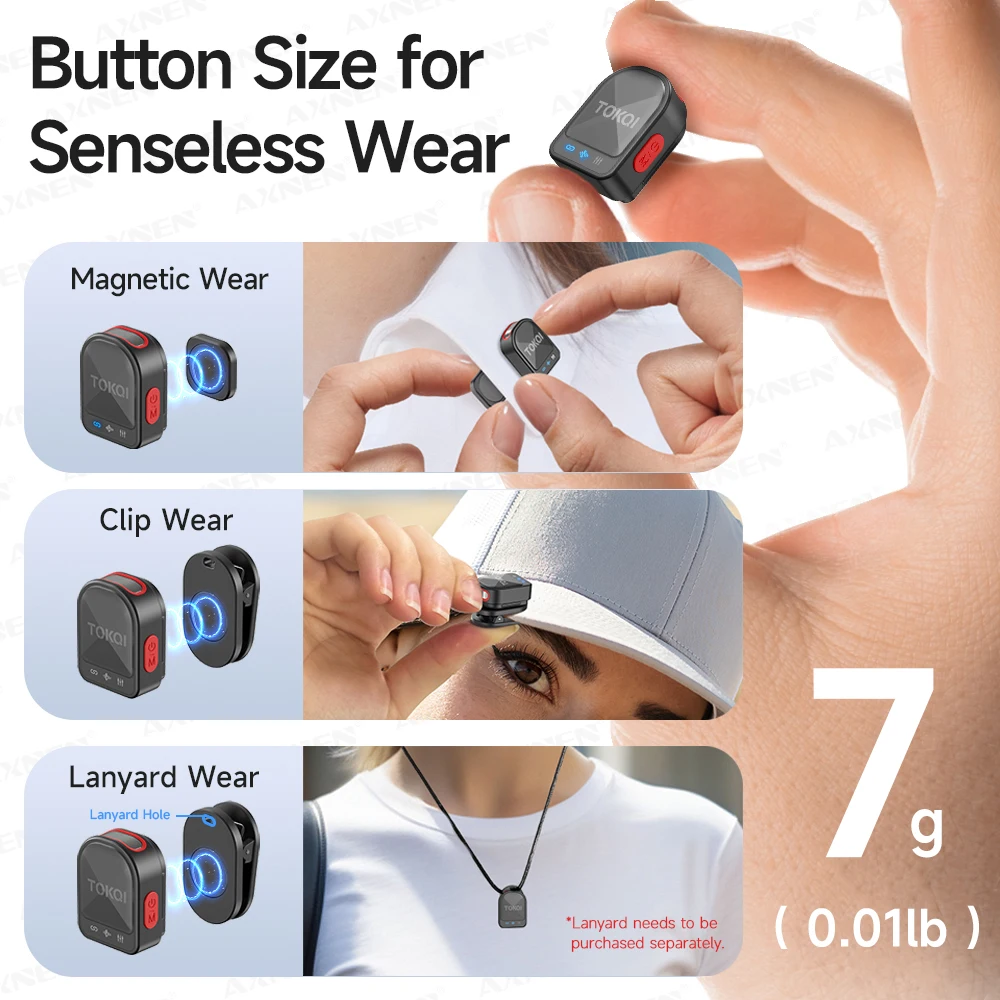 Mini Wireless Lavalier Microphone Professional 360° Pickup with ENC Noise Reduction,for iPhone Lightning Android Type-C Devices