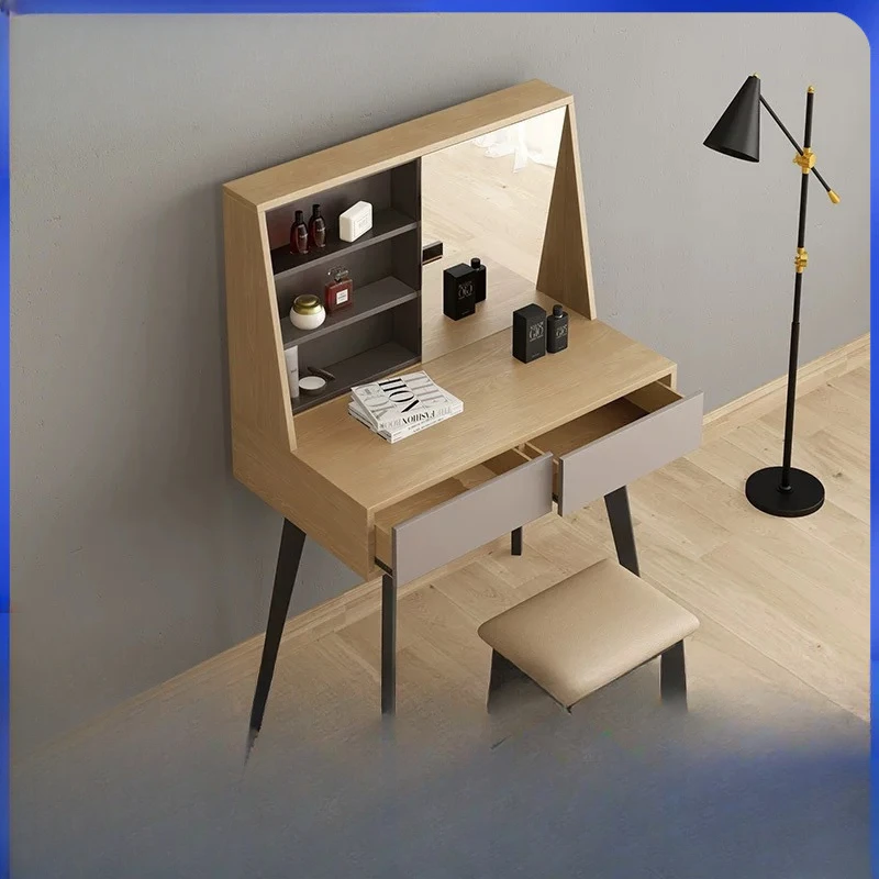 Nordic style dressing table removable makeup mirror bedroom mini makeup table