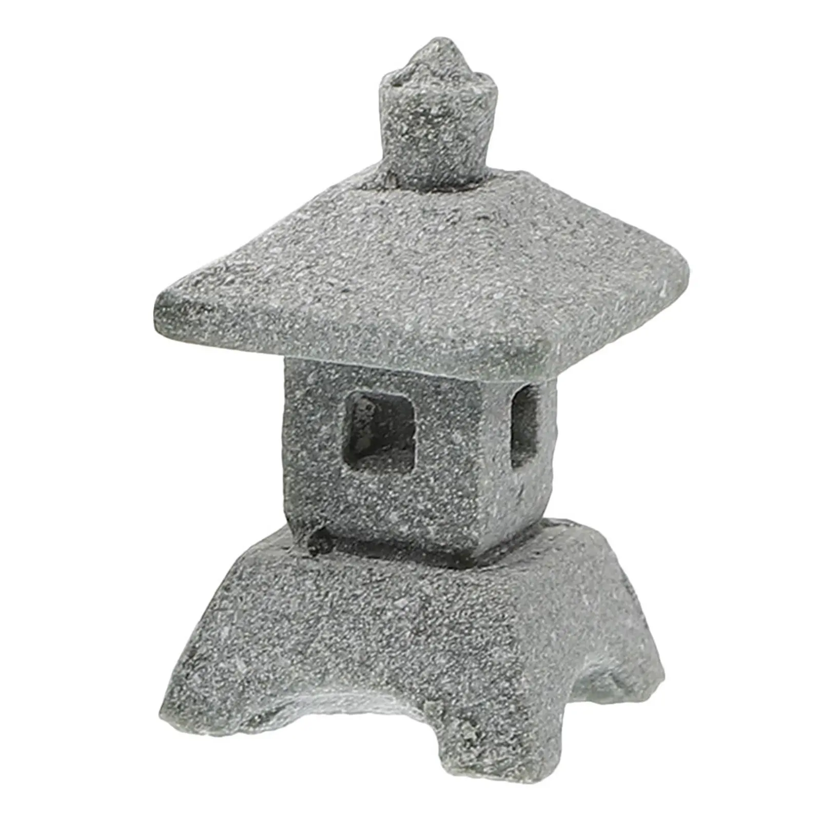 Exquisite Japanese Lantern Stone Sculpture Zen Garden Pagoda Decor Miniature Sandstone Statue for Aquarium Micro Landscape