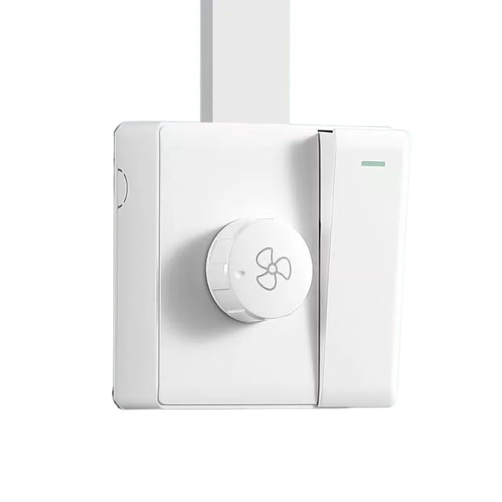Concealed Installation Fan Switch 110-240V 60mm Hole Spacing Intelligent Fan Speed Regulation One-click Power Off