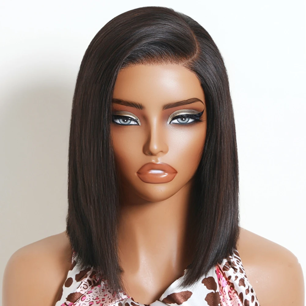 UNice 220% Density Side Part Straight Bob Wig No-Slip 6x4 Minimalist Lace 