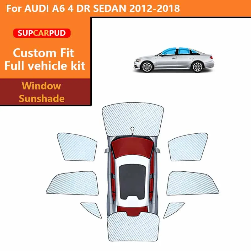 

Солнцезащитные шторки для автомобиля, защита от ультрафиолета, для AUDI A6 4 DR SEDAN 2012-2018, для передних и задних боковых окон