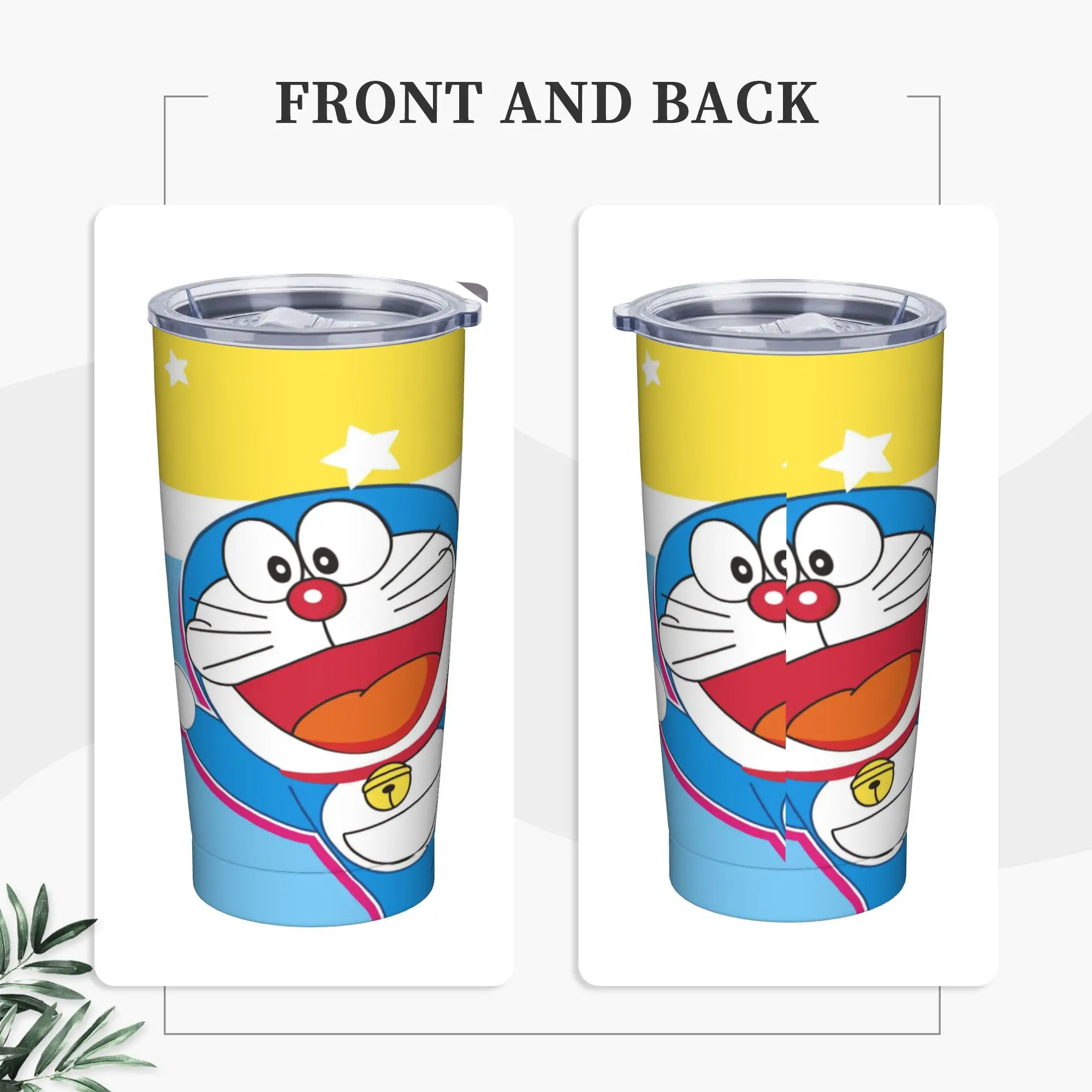Stainless Steel Tumbler Doraemons  Thermal Mug  Heat Preservation Hot Drinks Car Mugs Camping Graphic Water Bottle