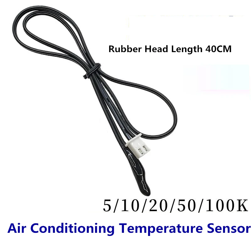 Air Conditioning Temperature Sensor Air Conditioning Probe Copper Head Rubber Head 5K 10K 15K 20K 50K 100K