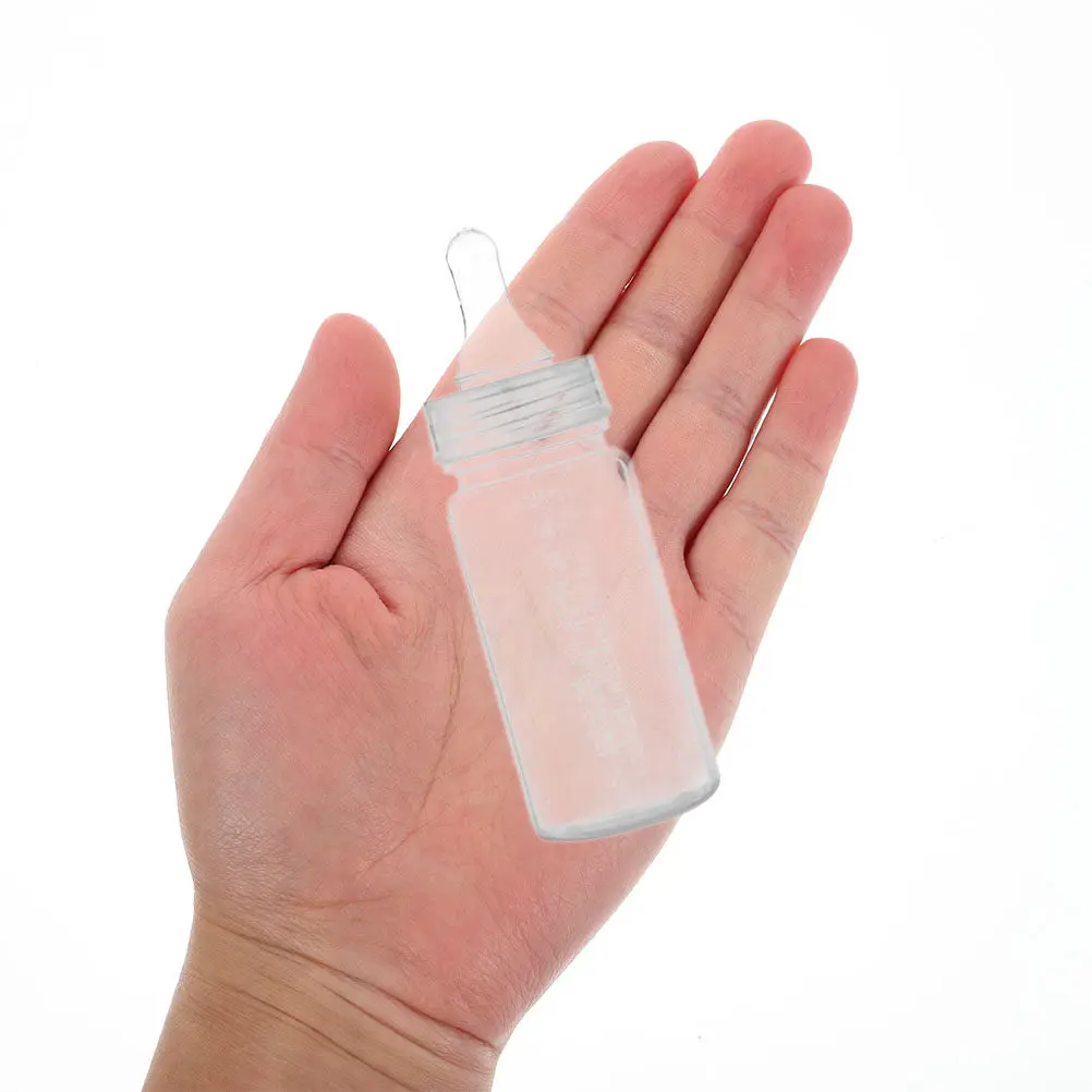 

4Pcs Baby Bottles Newborn Disposable Infant Feeding Bottles Plastic with Scale Leak Proof Design Portable Travel Use