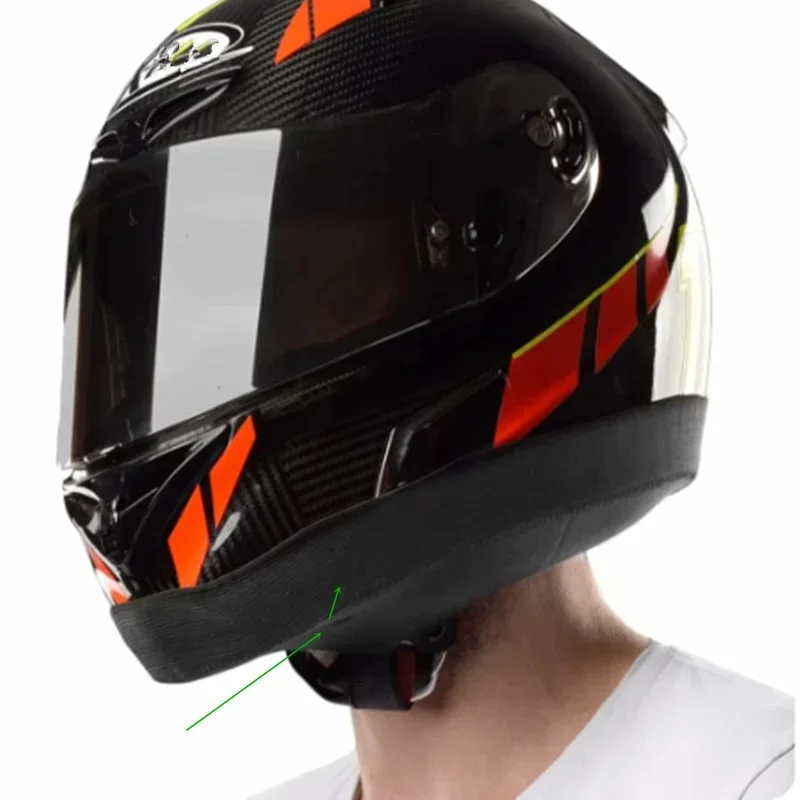 1PC Motorcycle Helmet Skirt Wrap-Around Helmet Bib Wind & Rain Bib Helmet Warm Bib Detachable Noise Blocker Short Type 4