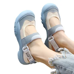 Shoes for Women Spring Autumn Breathable Paste Women Shoes Daddy Shoes Ugly Cute Plus Size Casual Linen Sneakers Sandals