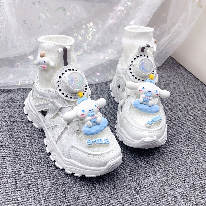 

Spring Autumn New Kids White Sneakers Double Mesh Anti-Slip Breathable Lightweight Cute Casual Children's Footwear Collection
