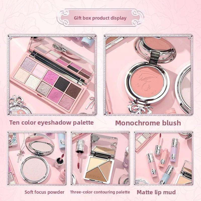 Ensembles de cosmétiques, coffret cadeau de maquillage de Ballet, fard à joues, glaçage à lèvres rouge, ombre à paupières, correcteur professionnel, bronzant, tout en un, cadeau pour fille