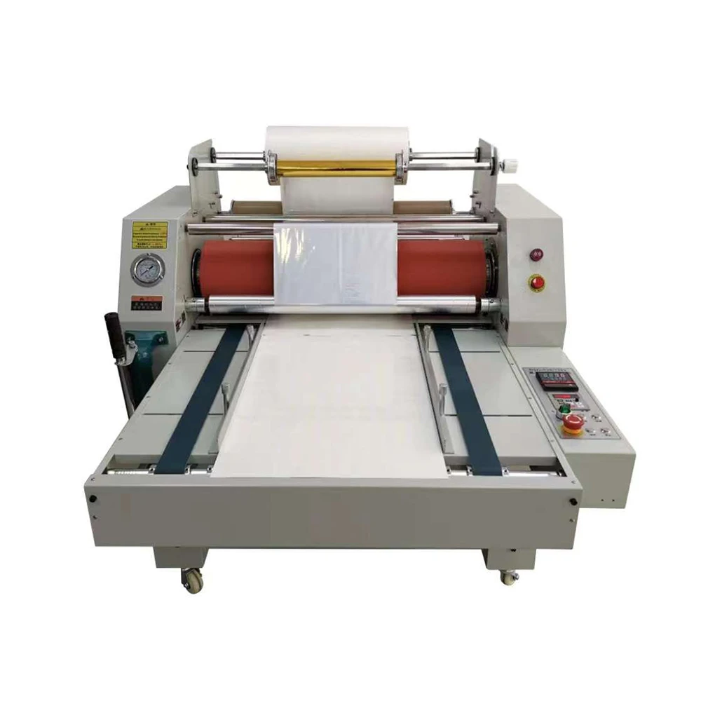 hydraulic roll laminator 720mm 28.3inch wide format laminating machine with foil transfer function