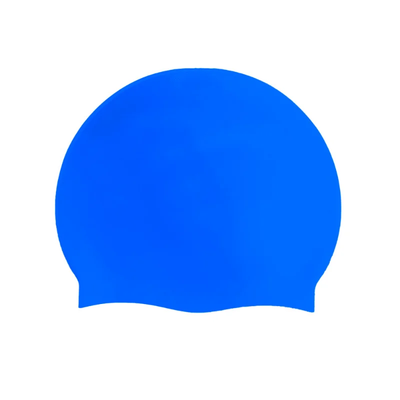 Pure Color Silicone Waterproof Swimming Cap for Men Women Dry Hair Swim Cap Protect Ears Swim Hat Swimming Pool Accessories