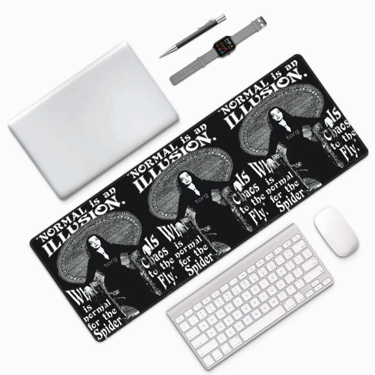 Morticia Addams Large Mouse Pad Computer Keyboard Mouse Mat Gamer PC Laptop Desk Mat Office Accessories Table Mats