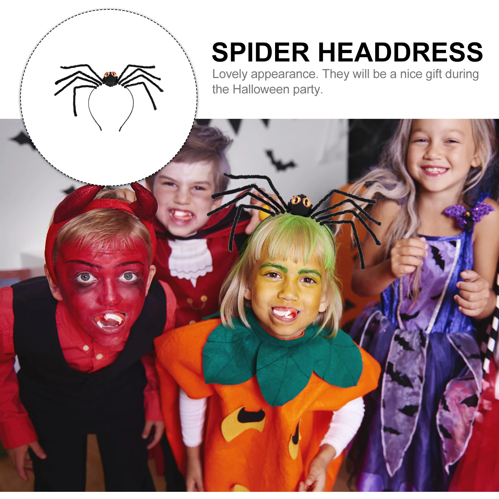 

Halloween Spider Headband Comfortable Breathable Lightweight for Party Hair Accessories Cosplay Spider Headband