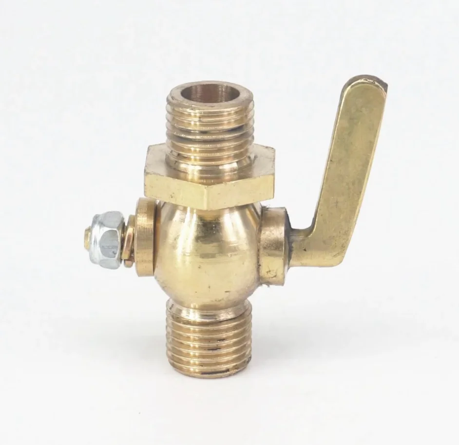 Messing Ablauf Petcock Abschaltung Ventil 1/4 "BSP Außengewinde Für Kraftstoff Gas Öl Luft – Detail 1