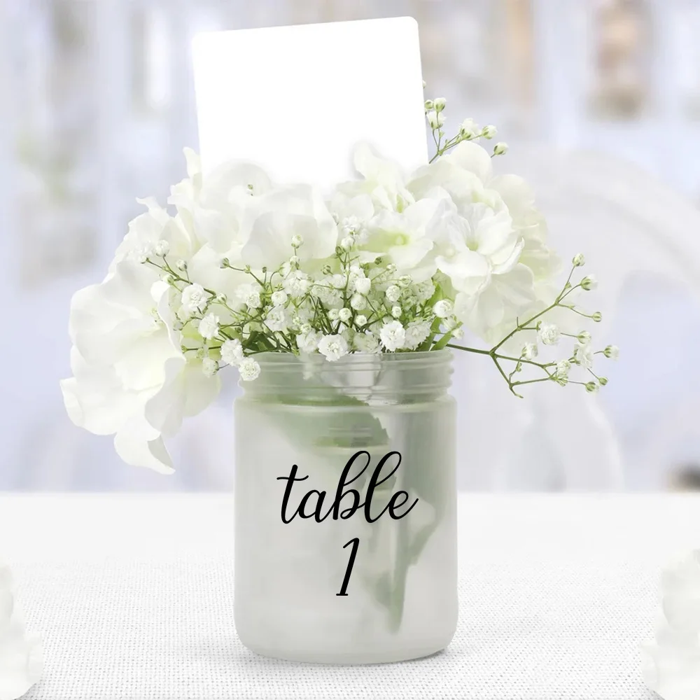 

1 pc NEW table number customize name Wall Art Decal Wall Stickers Pvc Material for home bedroom table decor