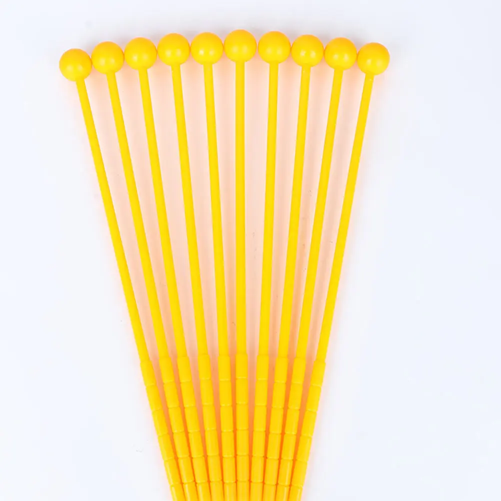 

12 Pcs Children Drumsticks Electronic Yellow Plastic Instruments for