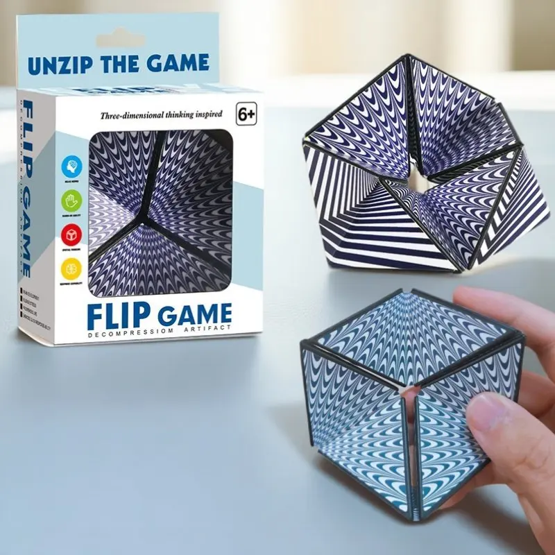 3D Stereo Geometrie Magische Kubus Veelzijdig Onbeperkt Decompressiehulpmiddel Kinderen Puzzel Kantoor Stress Relief Educatief Speelgoed
