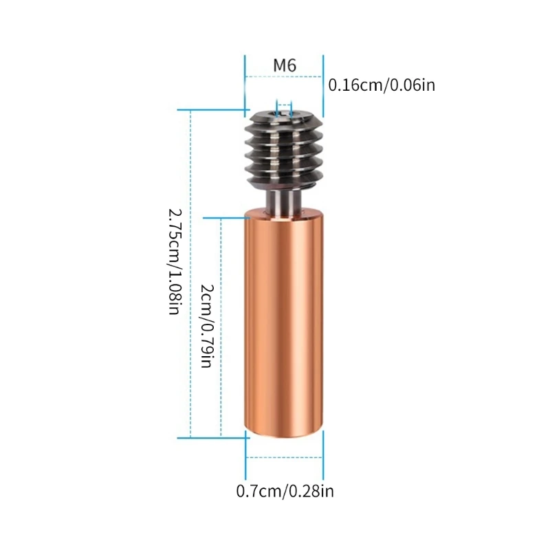 Bimetal Heatbreak สำหรับ Neptune 4 Hotend 1.75 มม.คอไทเทเนียมทองแดงหลอดสำหรับ Neptune 4 3D เครื่องพิมพ์อุปกรณ์เสริม