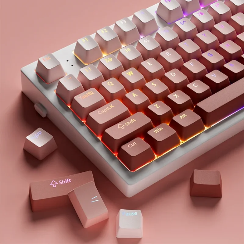 

Keycap Blush Engraved Mechanical Keyboard Keycap PBT Transparent OEM Height Step from VGN 61/98 Key