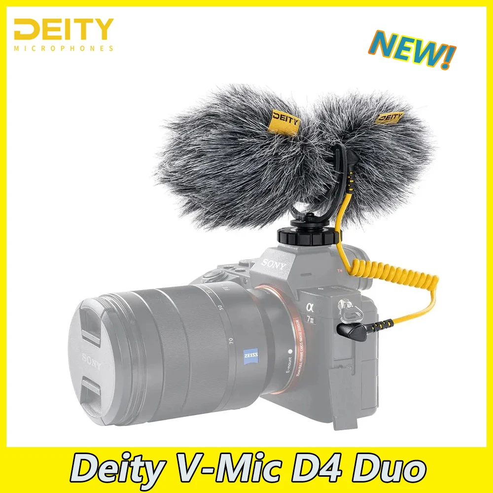 

Deity V-Mic D4 Duo Duable Head Capsule Shotgun Microphone TRS 3.5MM Rycote Shockmount Mic for Phone DSLR Camera Recording