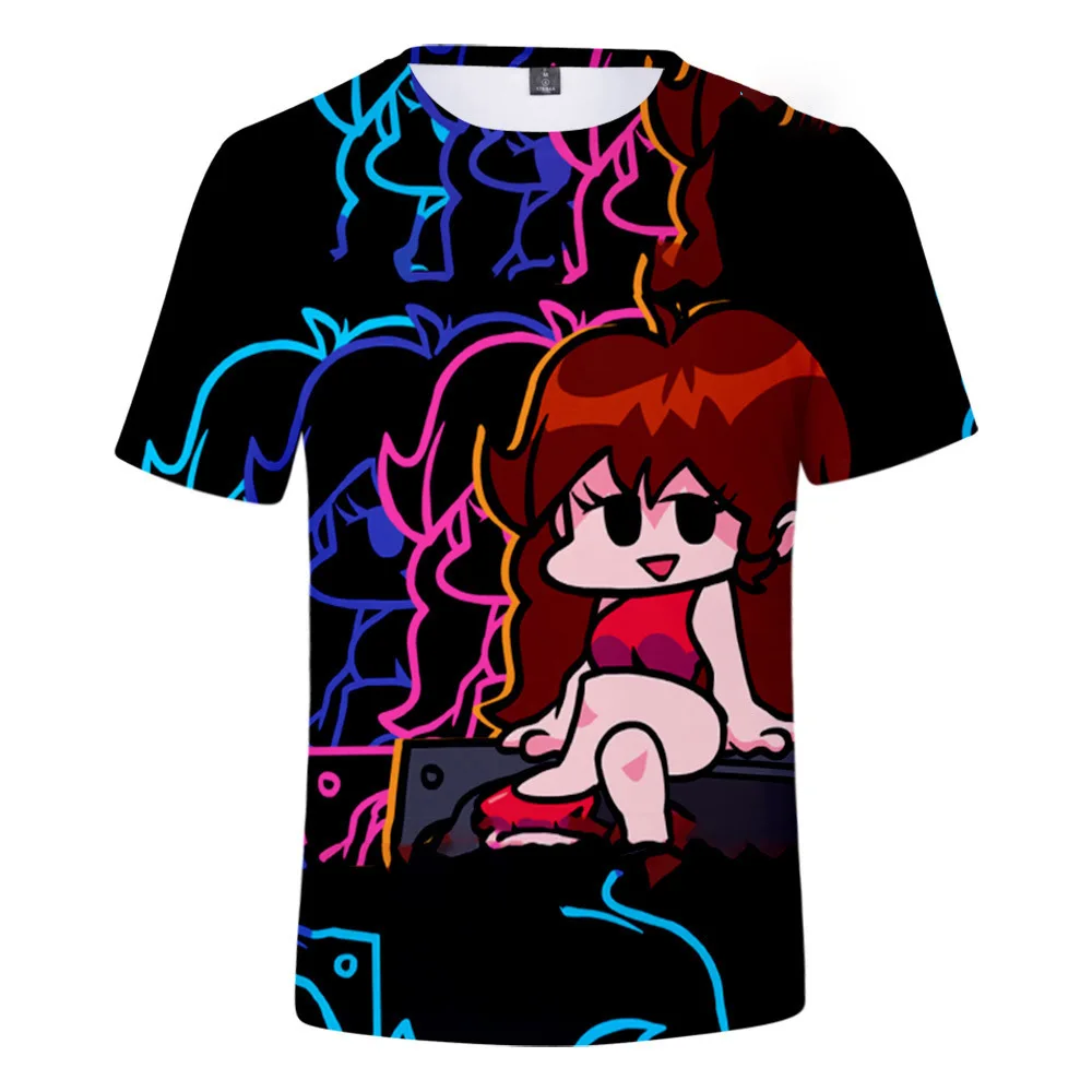 T-Shirts Anime Cartoon Friday Night Funkin Children's Clothing 3D Print Kids T Shirt Fashion Casual T-Shirt Boys Girls Tees Tops
