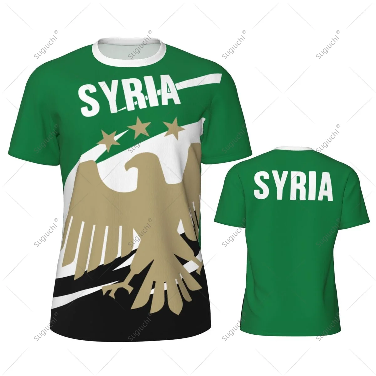 Syrien Flagge 2024 1932 1963 Herren Sport T-Shirt Damen T-Shirts Trikot für Fußball Laufen Radfahren Tennis Fitness Fans