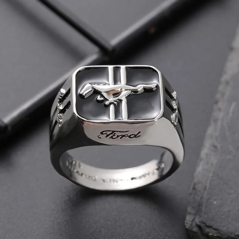 Europe and America Mustang Racing Men's  Ring Domineering Punk Party Jewelry Rock Friends Gift  Wholesale